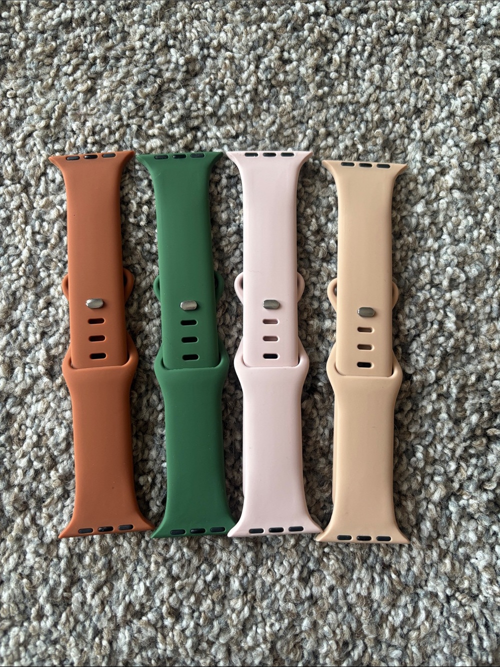 Apple Watch Bands - Silicone - Green, Pink, Tan, Rust